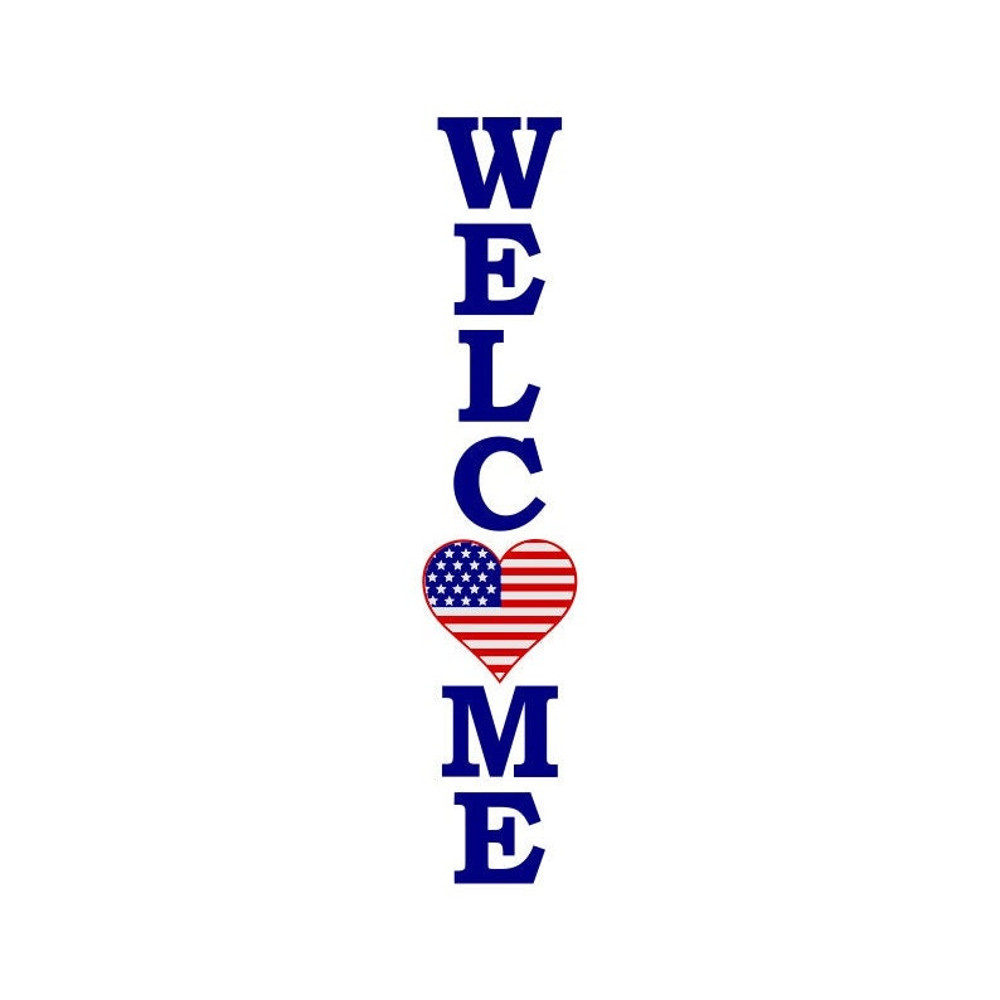 Patriotic Porch Sign SVG, Welcome Porch Sign SVG, 4th of July SVG, Digital DownloadCut File, Sublimation, Clip Art (svgpngdxfjpeg files) - 1.jpg