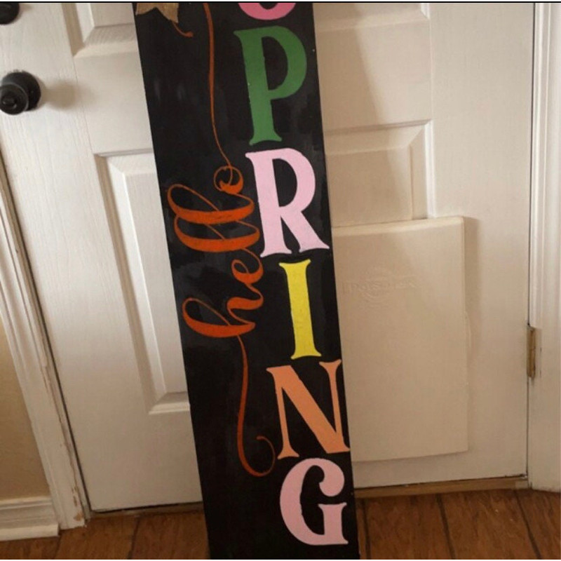 Porch Sign SVG, Hello Spring SVG, Easter Porch Sign SVG, Digital Download, Cut File, Sublimation, Clip Art (includes svgpngdxf files) - 3.jpg