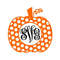 Pumpkin SVG, Polka Dot Pumpkin Monogram Frame SVG, Halloween, Digital Download, Cut File, Sublimation, Clip Art (svgdxfpng files) - 1.jpg