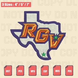 ut rio grande valley vaqueros embroidery designs, ncaa logo embroidery files, file for embroidery machine
