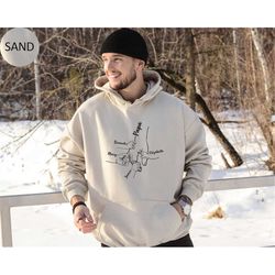 personalized papa hoodie, custom dad sweatshirt, kids hold papa hands, kid names gift for daddy, fathers day gifts, chil