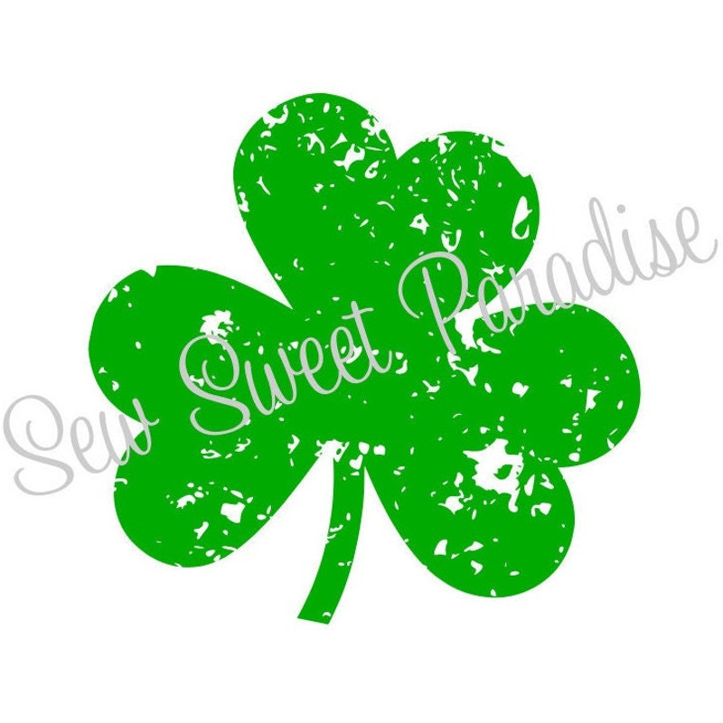 St Patricks Day SVG, Shamrock SVG, Grunge Shamroc SVG, Digital Download, Cut File, Sublimation, Clip Art (includes svgpngdxf file formats) - 1.jpg