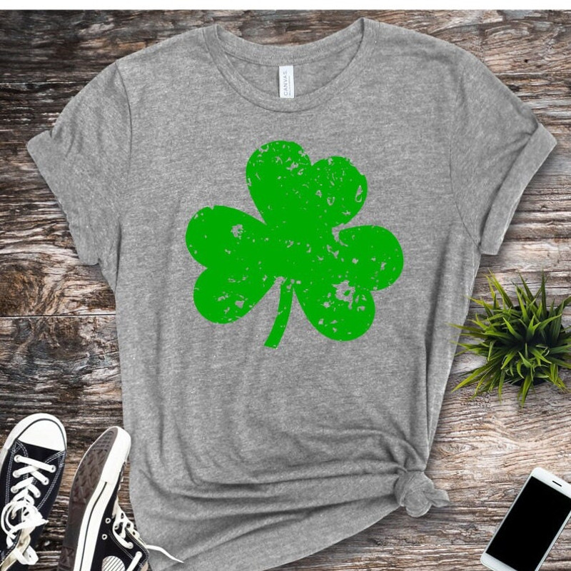 St Patricks Day SVG, Shamrock SVG, Grunge Shamroc SVG, Digital Download, Cut File, Sublimation, Clip Art (includes svgpngdxf file formats) - 3.jpg