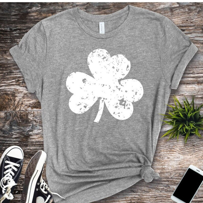 St Patricks Day SVG, Shamrock SVG, Grunge Shamroc SVG, Digital Download, Cut File, Sublimation, Clip Art (includes svgpngdxf file formats) - 4.jpg