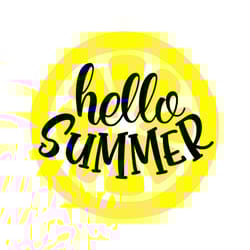 summer door sign svg, hello summer svg, lemon slice svg, digital download, cut file, sublimation, clip art (includes svg