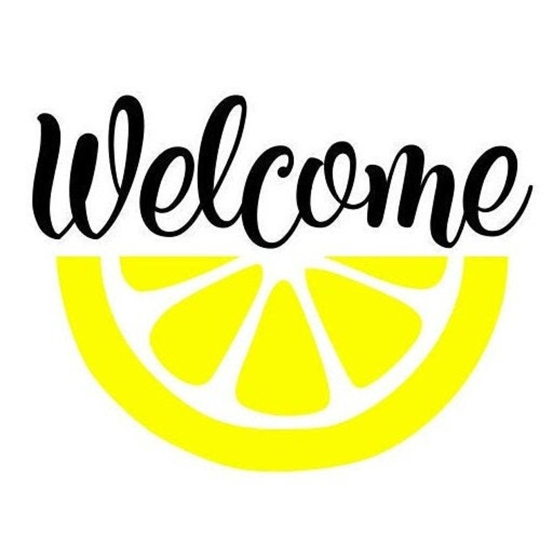 Summer Door Sign SVG, Welcome Sign SVG, Lemon Slice SVG, Digital Download, Cut File, Sublimation, Clip Art (includes svgpngdxf files) - 1.jpg
