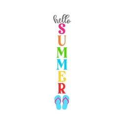 summer porch sign svg, hello summer svg, summer svg, digital download, cut file, sublimation, clip art (includes svgpngd