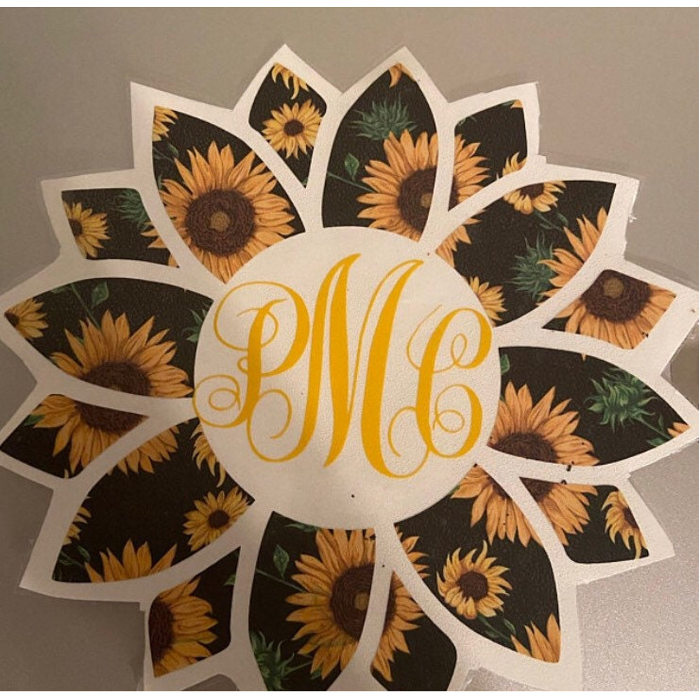 Sunflower SVG, Sunflower Name Frame, Monogram Frame, Digital Download, Cut Files, Sublimation, Clip Art (3 svgdxfpng file formats) - 2.jpg