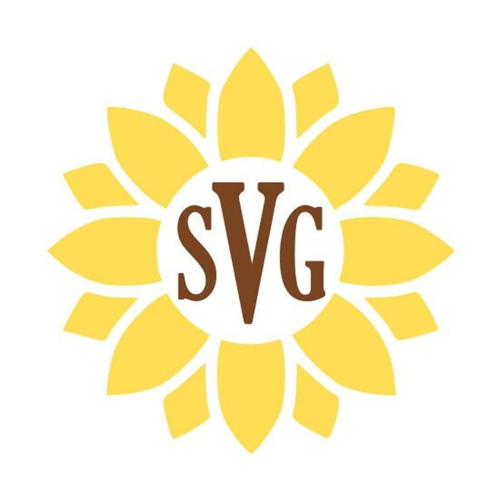 Sunflower SVG, Sunflower Name Frame, Monogram Frame, Digital Download, Cut Files, Sublimation, Clip Art (3 svgdxfpng file formats) - 7.jpg