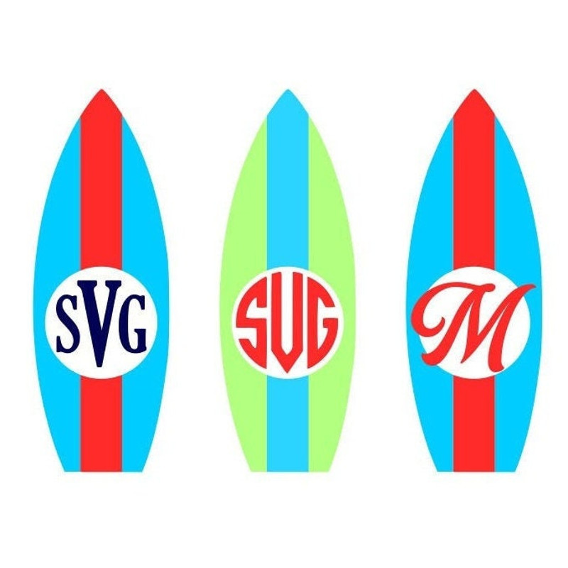 Surf Board SVG, Beach SVG, Surfing SVG, Monogram Frame, Digital Download, Cut File, Sublimation, Clip Art (svgdxfpng file formats) - 1.jpg