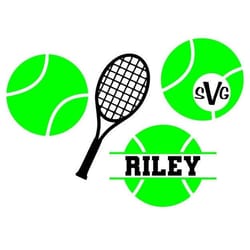 tennis svg, monogram frame svg, name frame svg, digital download, cut file, sublimation, clip art (includes 4 svgpngdxf