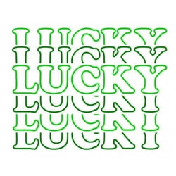 st patricks day svg, lucky stacked svg, lucky svg, digital download, cut file, sublimation, clip art (includes svgpngdxf
