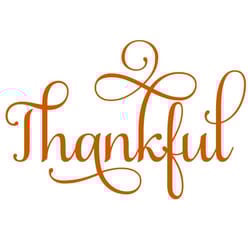 thankful svg, thankful script svg, digital download, cut file, sublimation, clip art (includes svgpngdxf file formats)