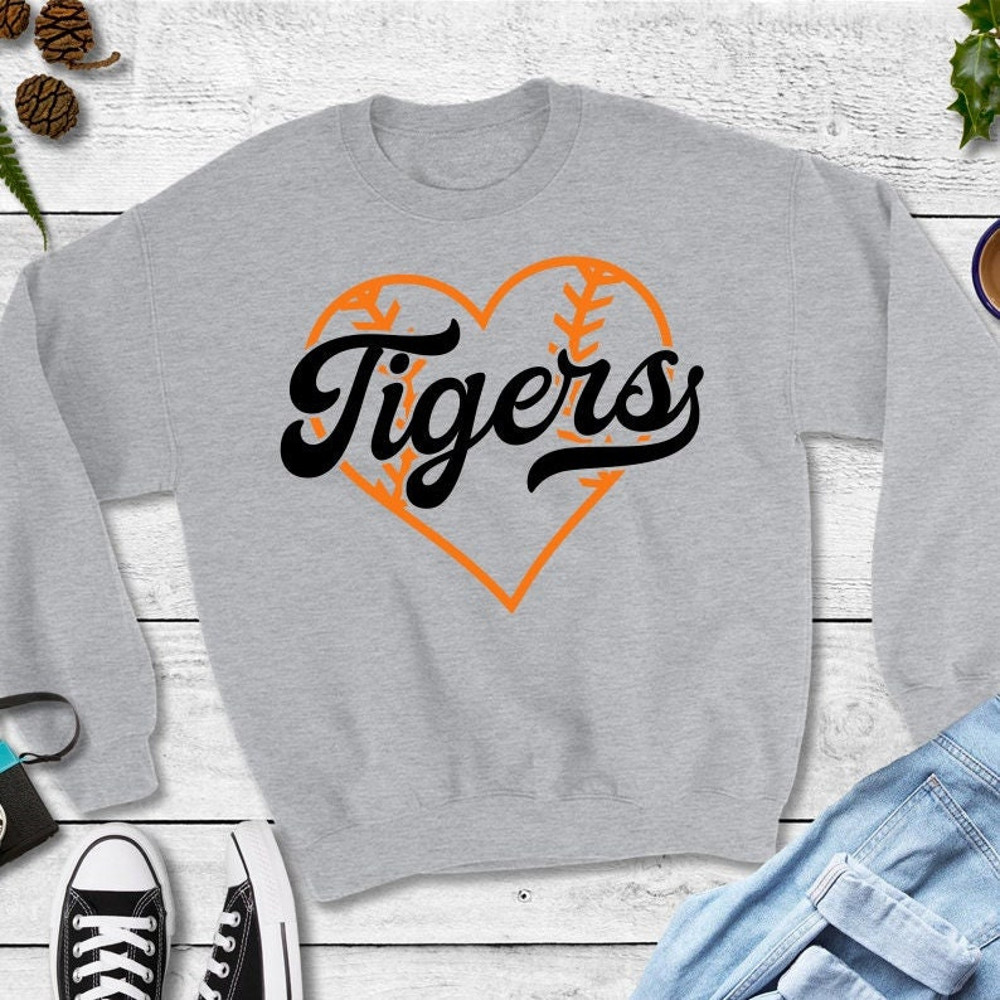 Tigers SVG, Baseball Heart SVG, Baseball Shirt SVG, Digital Download, Cut File, Clip Art, Sublimation (individual svgpngdxfjpeg files) - 3.jpg