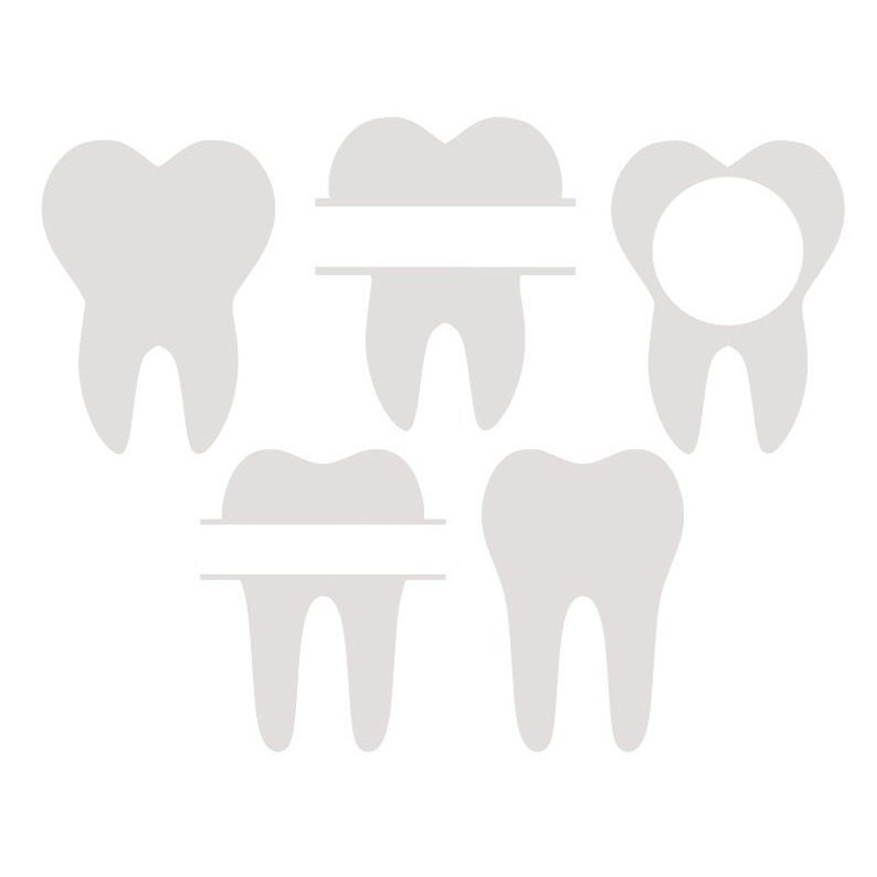 Tooth SVG Frames, Monogram Frame, Name Frame, Digital Download, Cut File, Sublimation, Clip Art (includes 5 individual svgdxfpng files) - 2.jpg