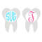 Tooth SVG Frames, Monogram Frame, Name Frame, Digital Download, Cut File, Sublimation, Clip Art (includes 5 individual svgdxfpng files) - 4.jpg