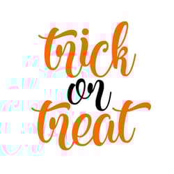 trick or treat svg, happy halloween svg, halloween script svg, digital download, cut file, sublimation, clip art (svgdxf