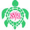 Turtle SVG, Turtle Monogram SVG, Swimming Turtle SVG, Digital Download, Cut File, Sublimation, Clip Art (includes svgdxfpng file formats) - 2.jpg