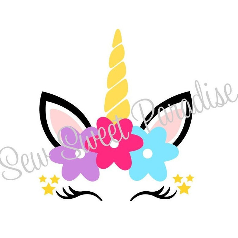 Unicorn SVG, Unicorn Flowers SVG, Easter Unicorn SVG, Digital Download, Cut File, Sublimation, Clip Art (svgpngdxf file formats) - 1.jpg