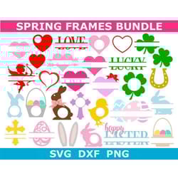 valentine svg, st patricks day svg, easter svg, digital download, cut files, sublimation, spring clipart (27 individual