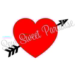 valentines day svg, heart arrow svg, love svg, digital download, cut file, sublimation, clip art (includes svgpngdxf fil