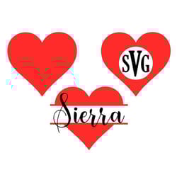 valentines day svg, heart svg, monogram frames svg, digital download, cut files, sublimation, clip art (includes svg, pn