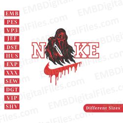 halloween scream ghost with knife nike embroidery designs