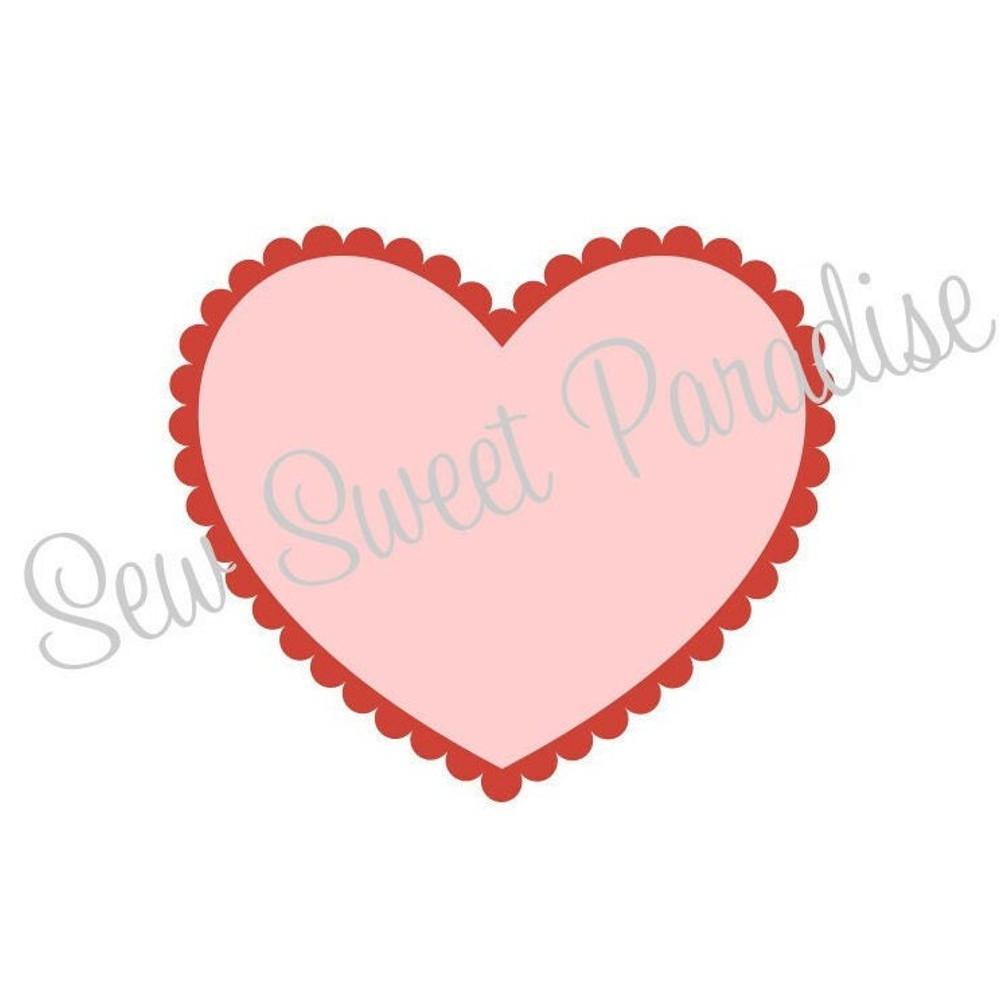 Valentines Day SVG, Scalloped Heart SVG, Love SVG, Digital Download, Cut File, Sublimation, Clip Art (includes svgpngdxf file formats) - 1.jpg