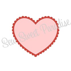 valentines day svg, scalloped heart svg, love svg, digital download, cut file, sublimation, clip art (includes svgpngdxf