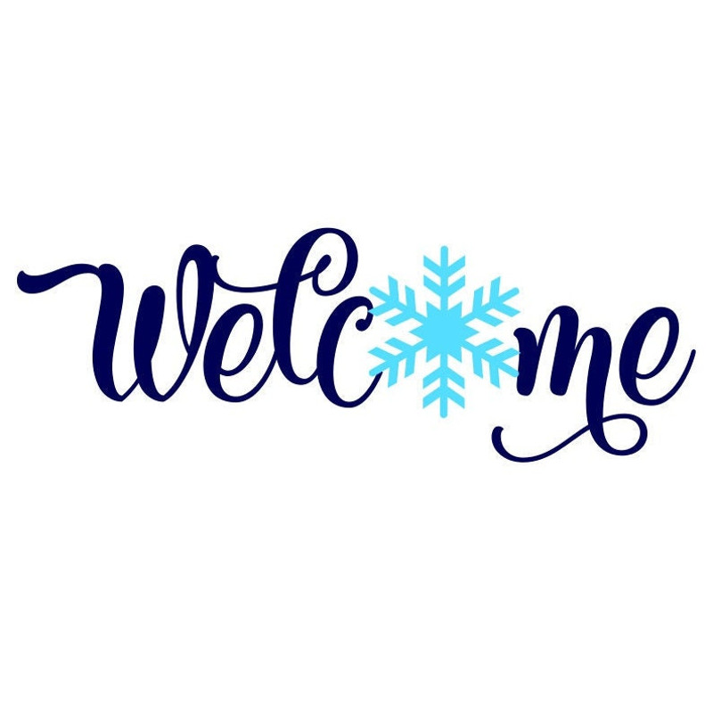 Welcome Winter Sign SVG, Christmas Door Sign SVG, Snowflake SVG, Digital Download, Cut File, Sublimation, Clip Art (svgdxfpngjpeg files) - 1.jpg