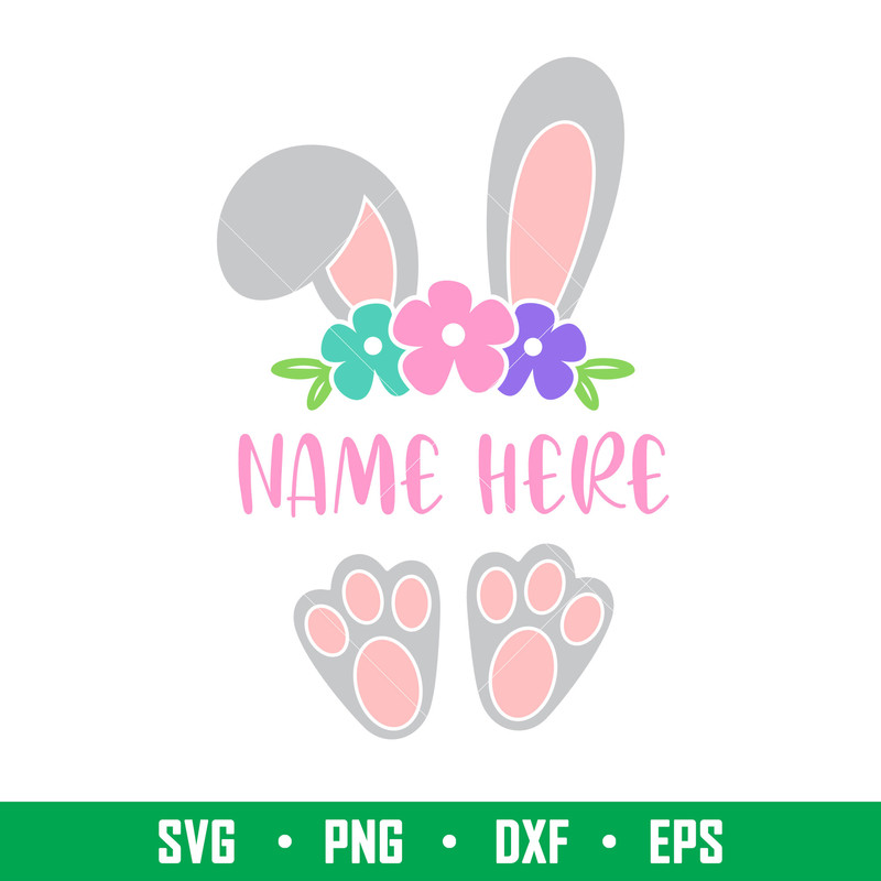 Easter Bunny Ears And Feet, Easter Bunny Ears And Feet Svg, Happy Easter Svg, Easter egg Svg, Spring Svg, png, dxf, eps file.jpeg