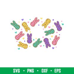 easter peeps conchas full wrap, easter peeps conchas full wrap svg, starbucks svg, coffee ring svg, cold cup svg, png, d