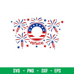 fireworks american flag full wrap, fireworks american flag full wrap svg, starbucks svg, coffee ring svg, cold cup svg,p