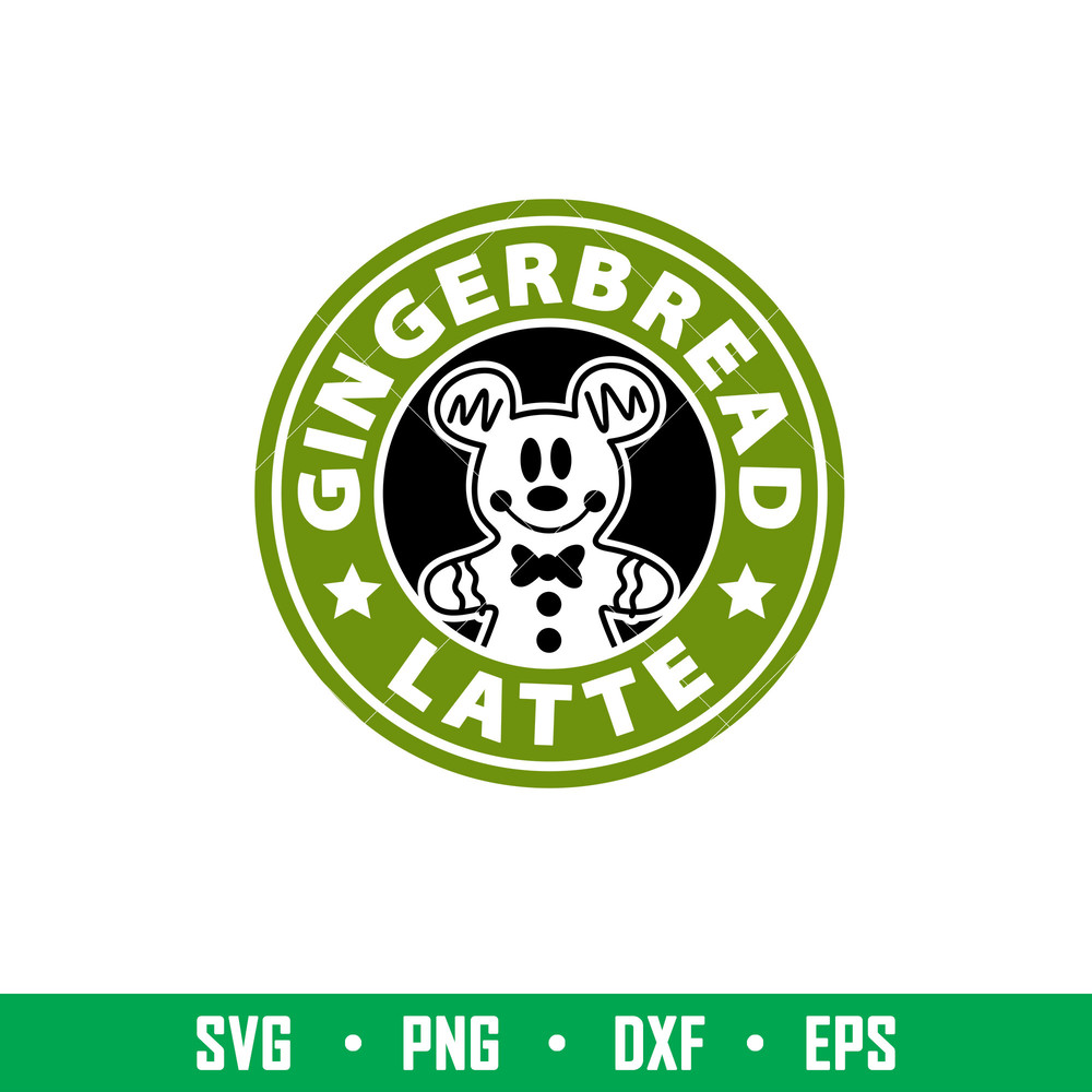 Gingerbread Latte Mickey, Gingerbread Latte Mickey Mouse Svg, Starbucks Svg, Coffee Ring Svg, Cold Cup Svg,png,dxf,eps file.jpeg