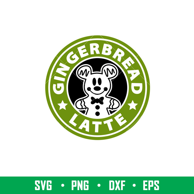 Gingerbread Latte Mickey, Gingerbread Latte Mickey Mouse Svg, Starbucks Svg, Coffee Ring Svg, Cold Cup Svg,png,dxf,eps file.jpeg