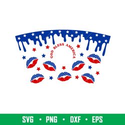 god bless america full wrap, god bless america full wrap svg, starbucks svg, coffee ring svg, cold cup svg,png,dxf,eps f