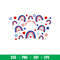 God Bless America Rainbows Full Wrap, God Bless America Rainbows Full Wrap Svg, Starbucks Svg, Coffee Ring Svg, Cold Cup Svg,png,dxf,eps file.jpeg