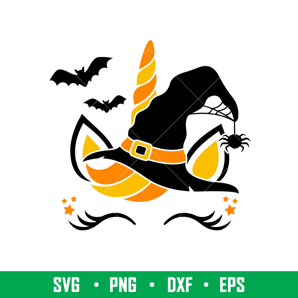 Halloween Unicorn 1, Witch Unicorn Svg, Halloween Unicorn Svg, Magical Unicorn Svg, Unicorn Face Svg,png,dxf,eps file.jpeg