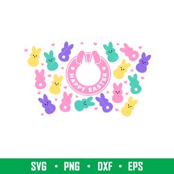 happy easter full wrap, happy easter full wrap svg, starbucks svg, coffee ring svg, cold cup svg, png, dxf, eps file