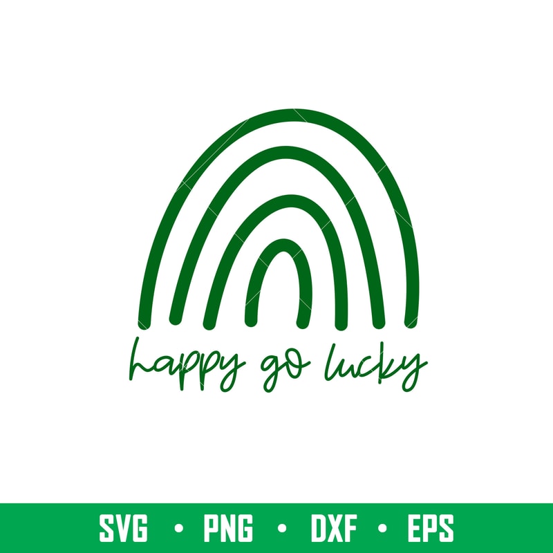 Happy Go Lucky, Happy Go Lucky Svg, St. Patrick’s Day Svg, Lucky Svg, Irish Svg, Clover Svg, png,dxf,eps file.jpeg
