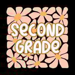 floral second grade teacher back to school svg