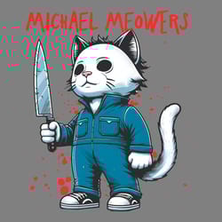 funny michael meowser horror movie png digital download files