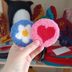 car coasters tufted coasters punch needle coasters christmas coasters christmas gifts sweet home coasters mug rug coaste