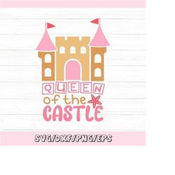 queen of the castle svg, girls summer svg, summer beach svg, sand castle svg, girl beach svg, silhouette cricut cut file