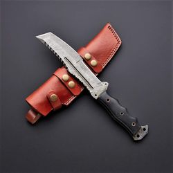 dumascus custom hand made hunting knife