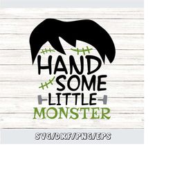 handsome little monster svg, halloween svg, monster svg, frankenstein svg, halloween boy svg, silhouette cricut files, s