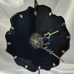 Artisan Epoxy Crafted Table Clock: Handmade Timepiece for Home Decor
