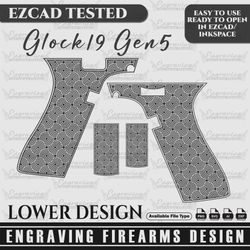 engraving firearms design glock19 gen5 lower part
