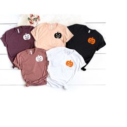 pocket size pumpkin face shirt | simple halloween shirt | gift halloween shirt | halloween family shirt | pocket size gr