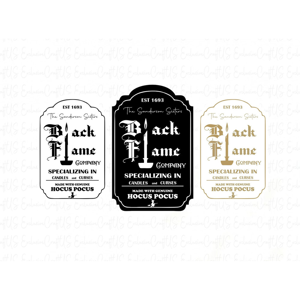 Bundle Black Flame Company Label SVG Tumbler labels Black Flame Candle Company svg, png, dxf, eps Tumbler svg Black Flame Halloween Witch - 1.jpg